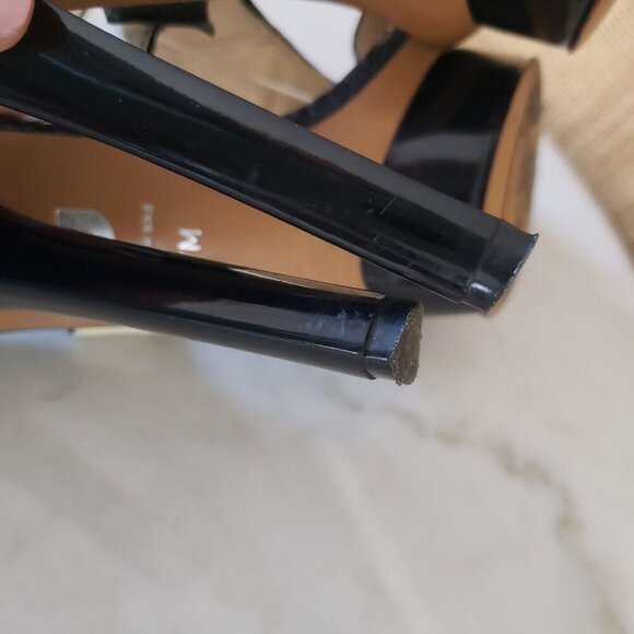 Vintage Charles Jourdan Black White Purple Iridescent Snakeskin Stiletto Heels 7 - Picture 11 of 15